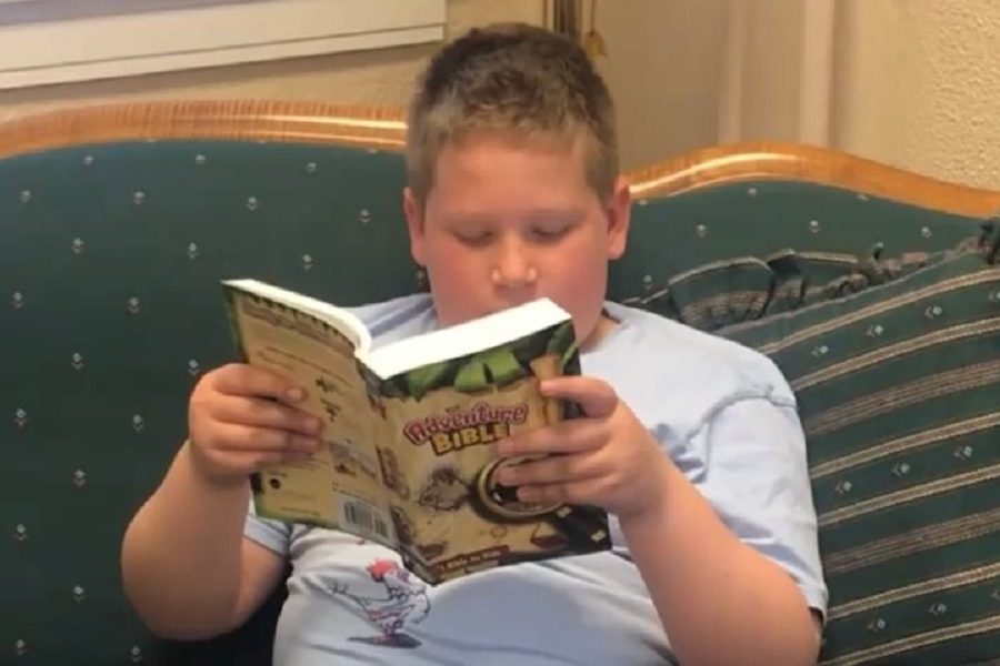 youth reading bible